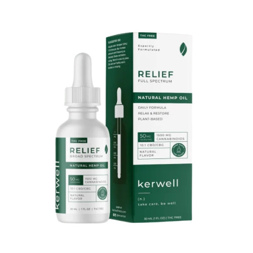 Kerwell Relief Broad Spectrum 10:1 CBD & CBG Tincture | 1500mg