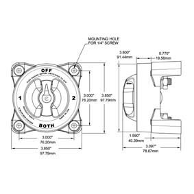 Blue Sea Battery Switch 9001E 4 Way 350A Boat Electricals