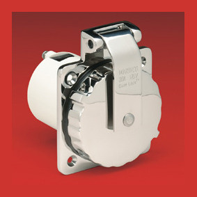 Marinco 16A 230V Inlet S/S Ez Lock C/W Enclosure Boat Electricals