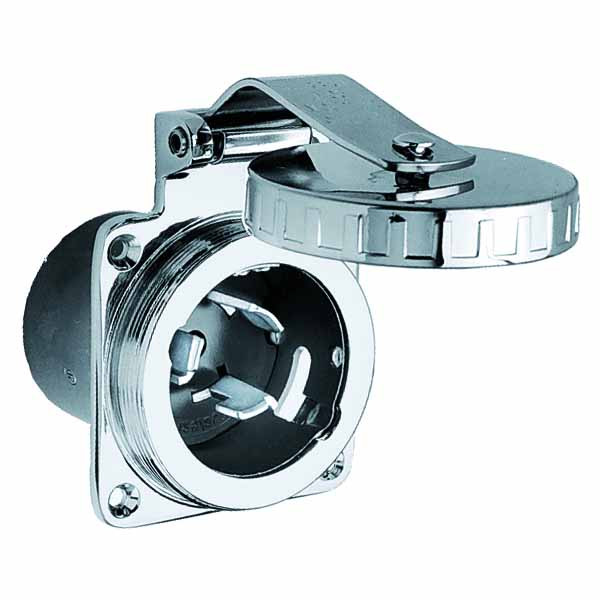 50A 125/250V shore power inlet round SST Boat Electricals