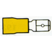 10.0 Mm Yellow Male Push On Insulated Terminals