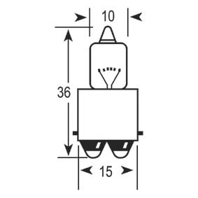 Bulb 12V 10W Halogen Ba15D (Pk 10)