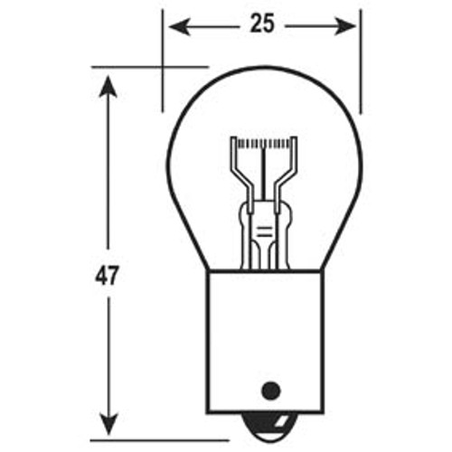 Bulb 12V 21W Ba15S (Pk 10)