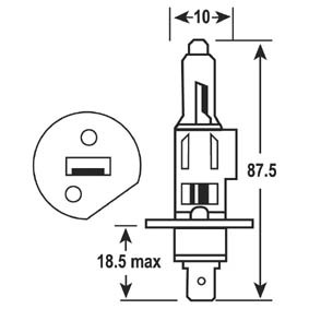 Bulb 24V 70W Quartz H1 Each