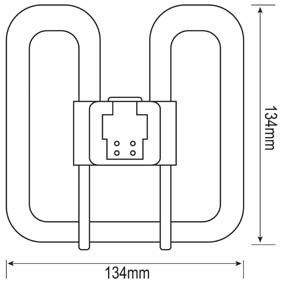 Fluorescent Tube 16W 2D  4 Pin