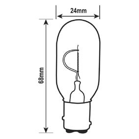 Nav Light Bulb Bay15D 24V 25W,8-30140-9/67