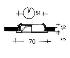 Halogen Spot Plain Rim 70X15X54Mm