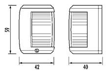 Nav Light Starboard White 12V