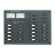 Blue Sea Panel 13 Pos Inc Volt/Ammeter 24V