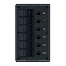 Blue Sea 6-Pos Ip66 W/Proof V Panel Black