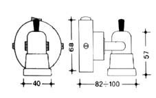 Swivel Spot Light Halogen 182X57X68