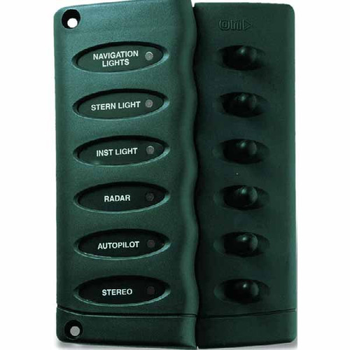 Switch panel 6way LED White 112X158MM