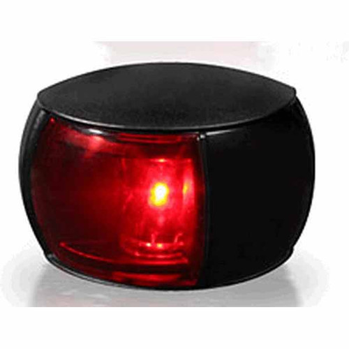 2NM Col Reg Port Lamp Black Shroud Coloured Lens
