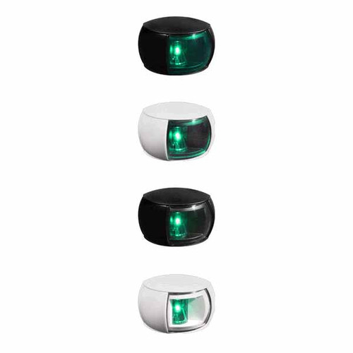 2NM Col Reg Starboard Lamp Black Shroud Coloured Lens