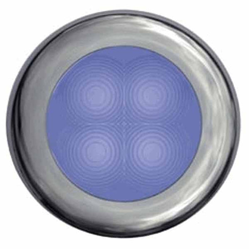 LED Round Slim Line 24V Blue with Stainless Steel Rim