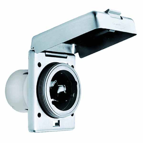 Adaptor plate for mounting shore power inlets to FSFD box