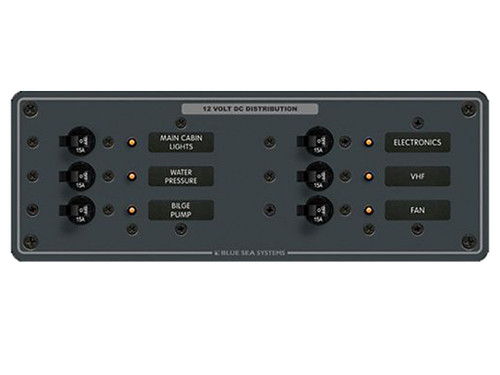 Circuit Breaker Panel 6 Way 12v-24v