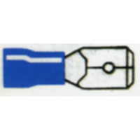 6.3 Mm Blue Male Push On Insulated Terminals