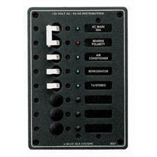 Blue Sea Panel 230V D/Pole In +3Cb+2 Spare
