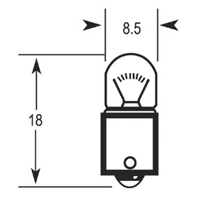 Bulb 12V 2W Ba9S (Pk 10)