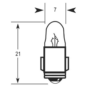 Bulb 24V 3W Ba7S Two Lug (Pk 10)