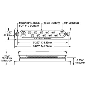 Blue Sea Busbar 10 Gang Common Bus