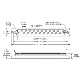 Blue Sea Common Busbar 20 Gang + Cover