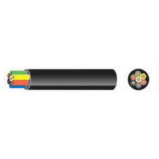 7 Core Tw Cable 24/0.20 0.75Mm2 Black