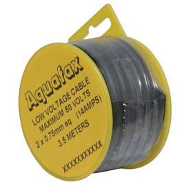 2 Core Tw Cable 24/0.20 0.75Mm2 3.5M Black (10)
