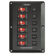 Blue Sea Panel Below Deck 12V Dc Cb 6 Pos