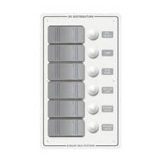 Blue Sea 6-Pos Ip66 W/Proof V Panel White