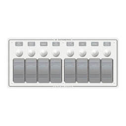 Blue Sea 8-Pos Ip66 W/Proof H Panel White