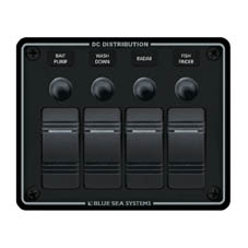 Blue Sea 4-Pos Ip66 W/Proof-H C/B Panel Bk