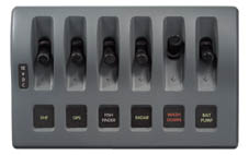 Blue Sea 6-Pos Ip67 W/Proof V/H Panel Grey