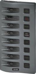 Blue Sea 8-Pos Ip67 W/Proof V/H Panel Grey
