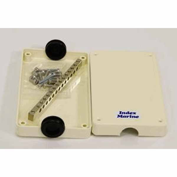 Junction Box c/w 12 Way Busbar 143x80x30mm 8x10mm Grommets