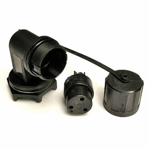 3 Pin 90deg Skt & Cap IP68 Bulgin Mini Buccaneer Series