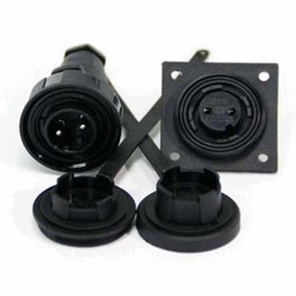 2 Pin Plug & LF Skt Kit IP68 Bulgin DP c/w Caps & Screws