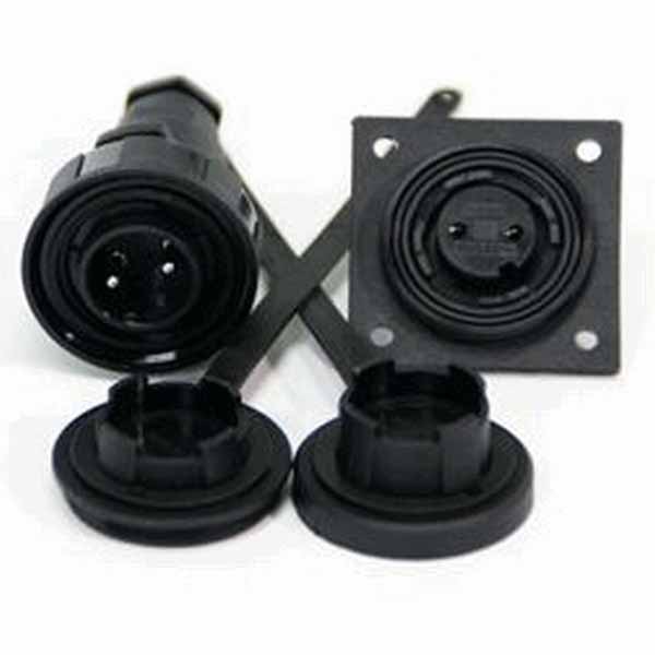 3 Pin Plug & LF Skt Kit IP68 Bulgin DP c/w Caps & Screws