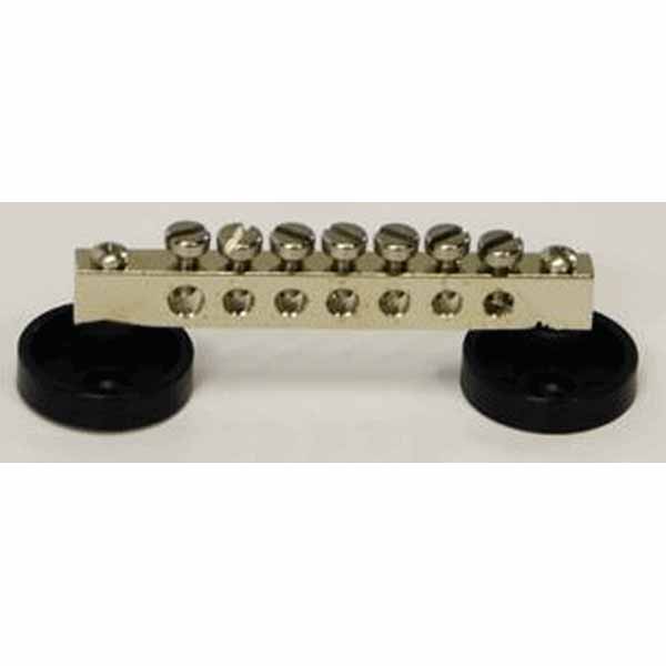 Busbar 6way 75x20mm 100amp Cable Entry 1 x 5mm & 4 x 4mm