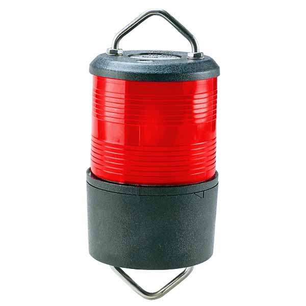 24V Red All Round Light Black Halyard Mount