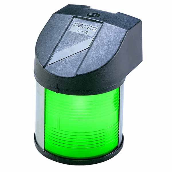 Green Side Light Lens Black Top Mount