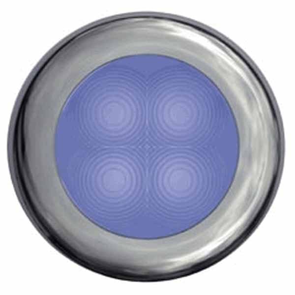 LED Round Slim Line 24V Blue with Stainless Steel Rim