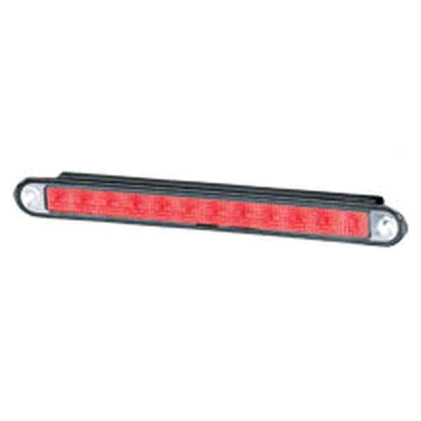LED Strip Light 12V Red Clear Lens 258mm x 26mm