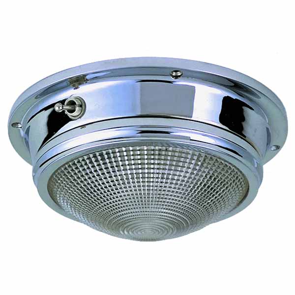 Chrome Plated Zinc Dome Light With Switch 2