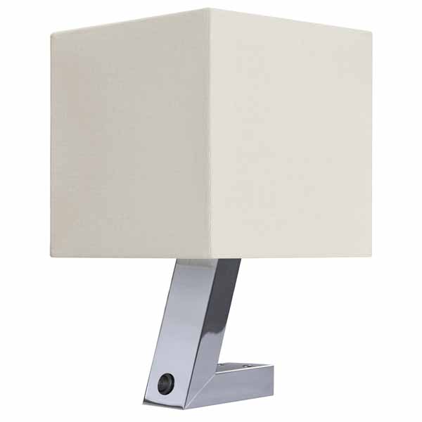Sarah 12V 20W Linen Shade, Chrome Finish