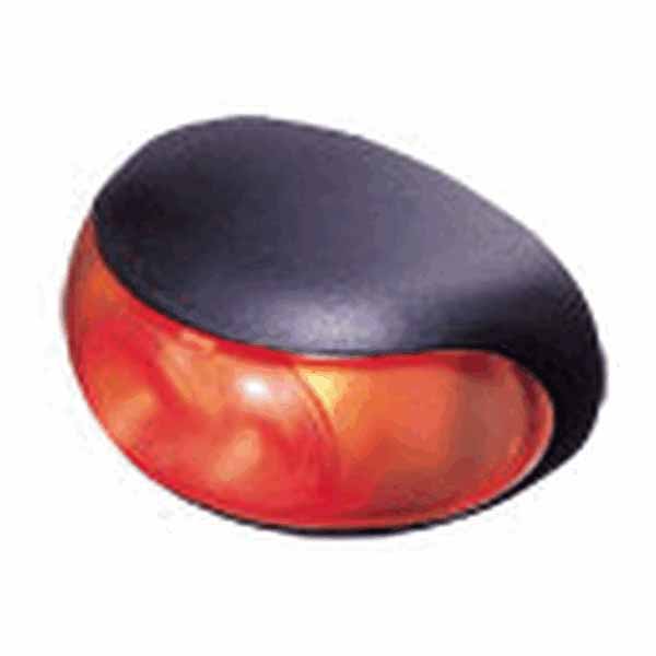 LED Surface Mount Lamp 8-28V Red with Black Cover