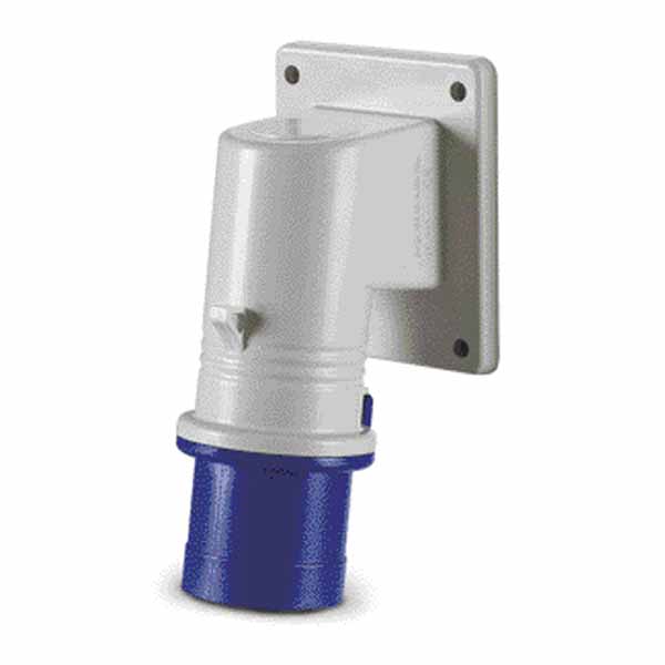 Socket 16A 2 + T Blue Ip44