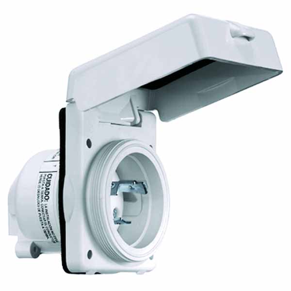 30A 125V shore power inlet White non-metallic