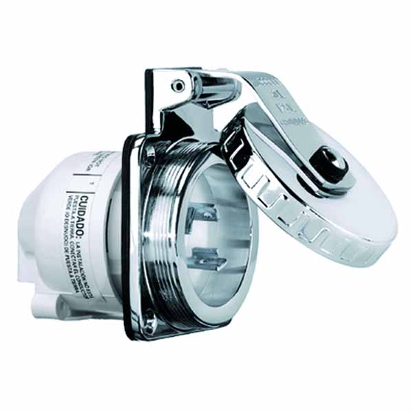 30A 125V shore power inlet Traditional Round metallic